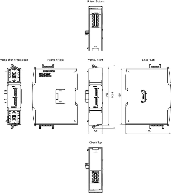 Siemens 6ES7223-5PH50-0XB0, 20.4-28.8 V, CE, RoHS, REACH, 125 mm, 47 mm, 150 mm, 110 mm