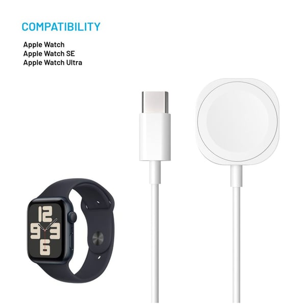 FIXED FIXDW-AW-C, Sisätila, USB, Langaton lataaminen, 1 m, Valkoinen
