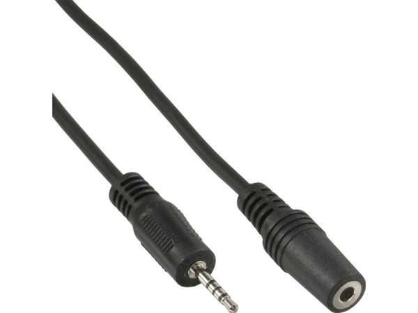 InLine 99308F, 2.5mm, Hankjønn, 3.5mm, Hunkjønn, 3 m, Svart