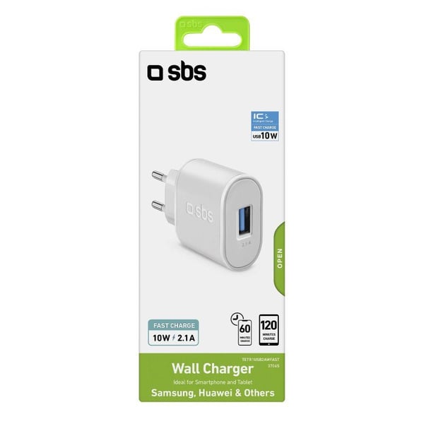 SBS TETR1USB2AWFAST, Innendørs, AC, 5 V, Hvit
