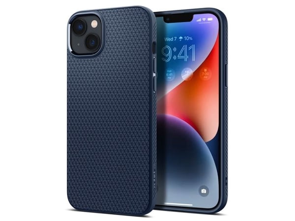 Spigen Liquid Air - Baksidedeksel for mobiltelefon - marineblå - for Apple iPhone 14 Pro Max