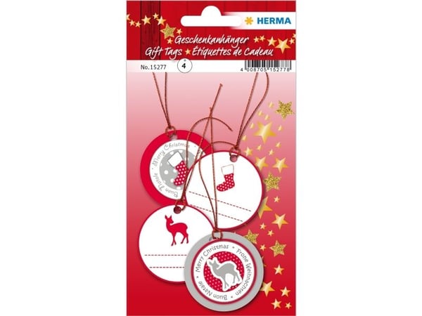 HERMA 15277, Röd, Silver, papper, 4 styck, 50 mm