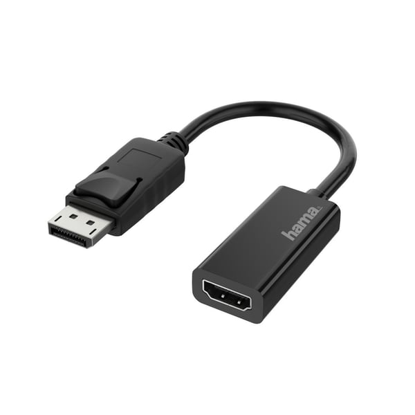 Hama - Video adapter - DisplayPort plugg til HDMI hunn - svart - 4K-støtte