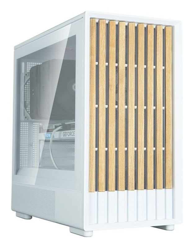 Zalman P10 NAMU PC-kotelo, micro-ATX Mini Tower, valkoinen, karkaistu lasikylki