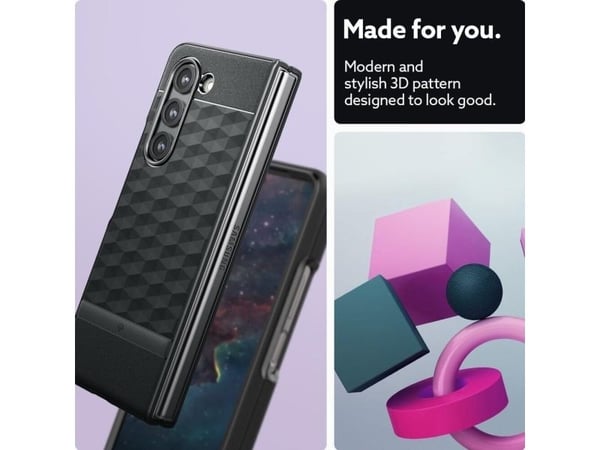 Spigen Caseology Parallax Sam Galaxy Z Fold5 Czarny/Matti Musta ACS06225 ACS06225