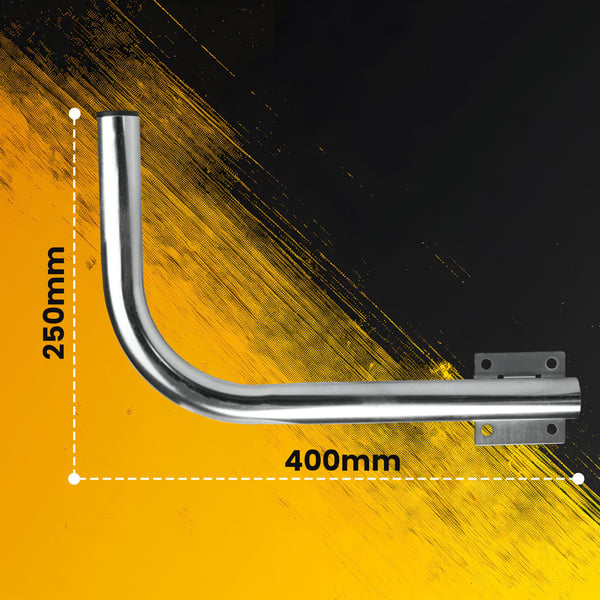 Extralink B300 BALCONY HANDLE WITH U-BOLTS M8 LEWY, Rustfritt stål, Vinkelbrakett, 12 kg, Stål, Generelle formål, Galvanisert belegg, Sinkbelegg