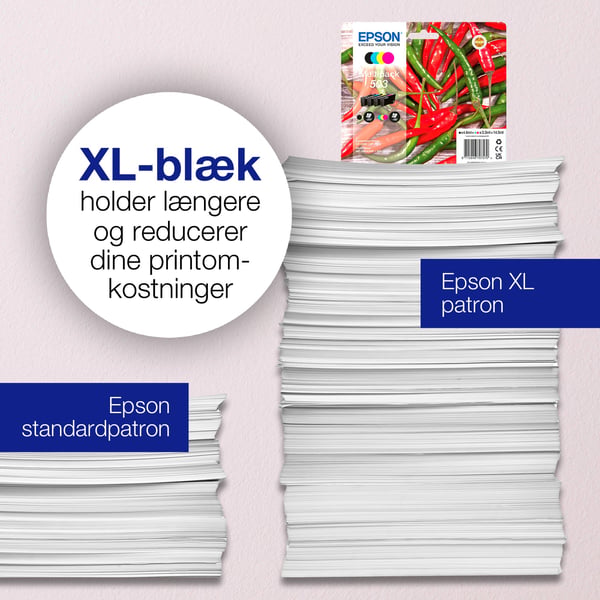 Epson 503XL - 6.4 ml - XL - magenta - original - blære med RF/lyd-alarm - blekkpatron - for Expression Home XP-5200, XP-5205; WorkForce WF-2960DWF,...