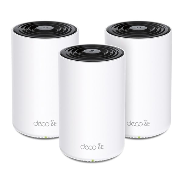TP-Link Deco XE75 V1 - Wi-Fi-system (3 rutere) - op til 7200 sq.ft - mesh - GigE - Wi-Fi 6E - Tri-Band