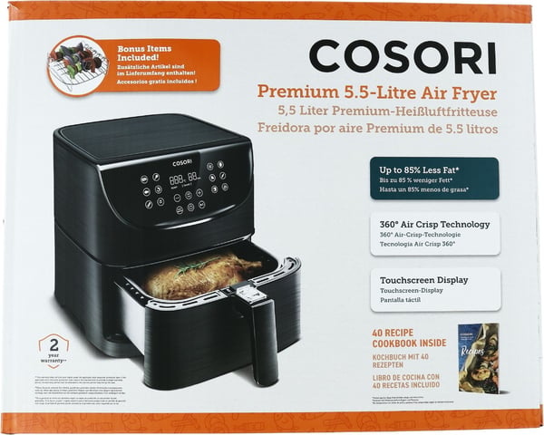 Cosori Premium Air Fryer Svart - 5,5 liter