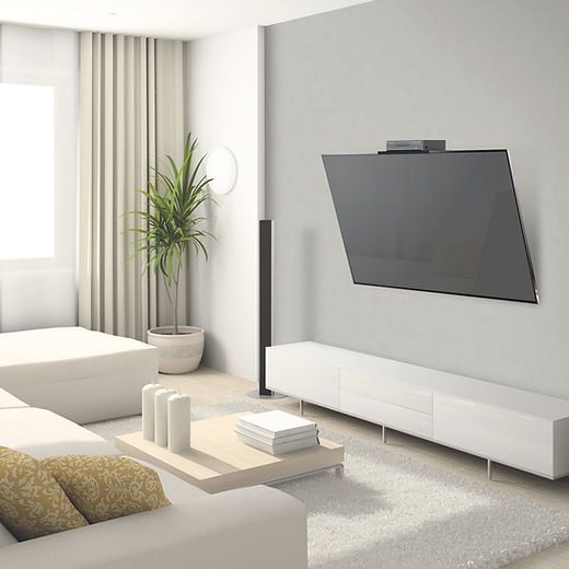 TV-hylly digisovittimen alla kaukosäätimen reititin 305x120mm