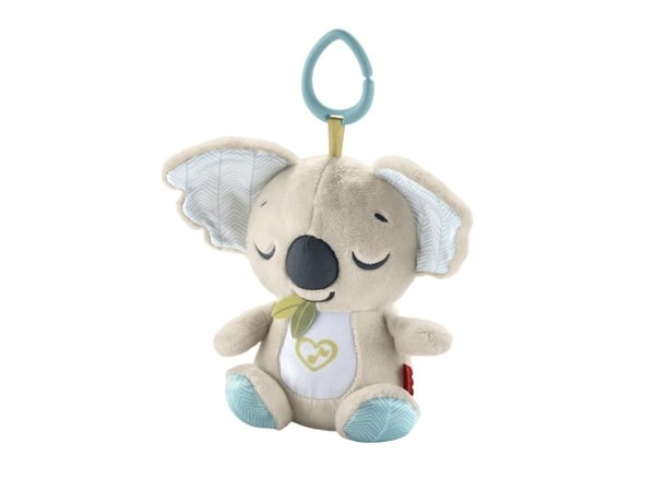 Fisher-Price Mukaan otettava Fisher-Pricen koala-pehmorauhoitin, plyysipintainen kannettava musiikkilaite vastasyntyneille, Lelukoala, 0 vuosi/vuos...