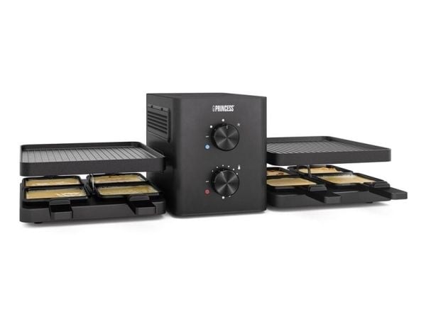 Princess 162660 raclettegrilli 8 hengelle 1500 W, Purify, musta