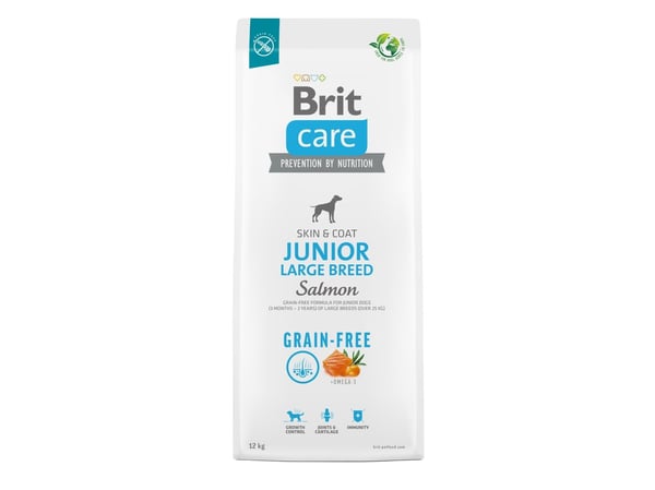 Brit Care Dog Grain-free Junior Large Breed, Salmon, 12 kg