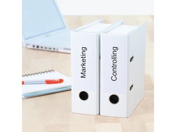 Herma Labels Special 5121, for files, A4, white, 157 x 61 mm, opaque matte paper, 100 pcs, rounded corners. (5121)