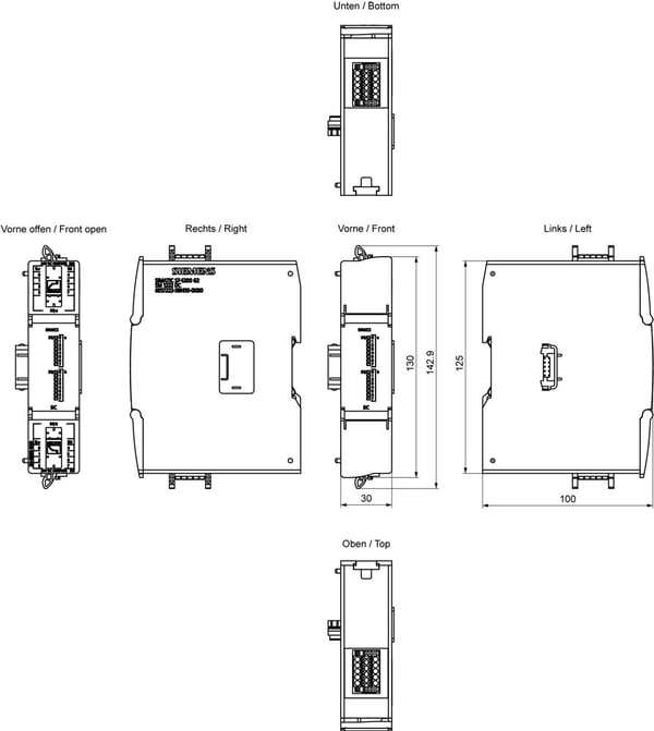 Siemens 6ES7222-5BH50-0XB0 6ES72225BH500XB0 SPS-Digitaleingangsmodul, 20.4-28.8 V, CE, RoHS, REACH, 125 mm, 47 mm, 150 mm, 110 mm