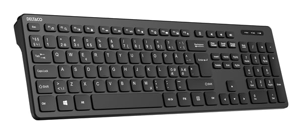 Deltaco TB-626-1S täysikokoinen langallinen kalvonäppäimistö, QWERTY