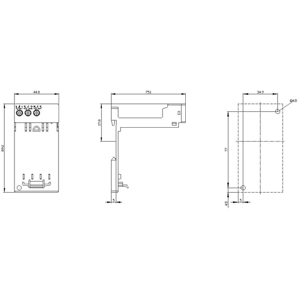 Support Stand-Alone SZ S00, 3RU2916-3AA01