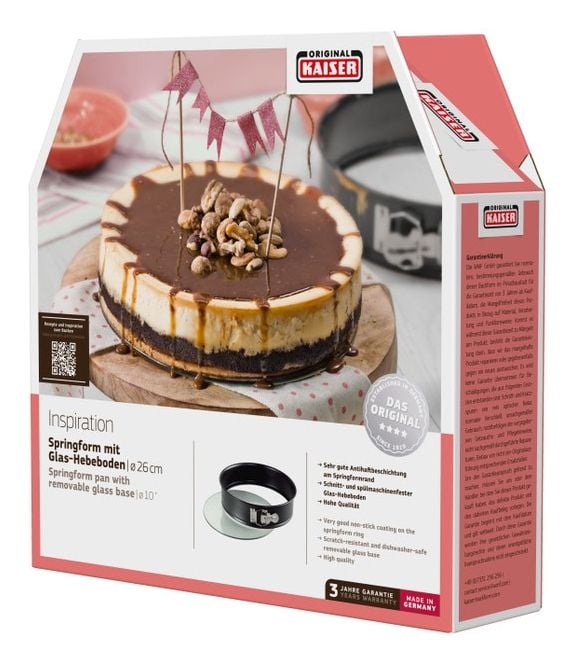 Kaiser Inspiration - Springform - 26 diameter x 7 cm - 3.2 L - ikke-klebende - svart