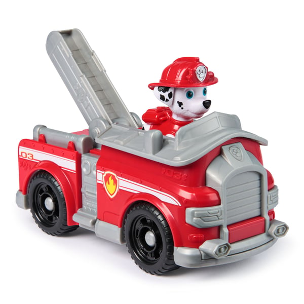 Spin Master Paw Patrol Basic Vehicle 2.0 brannbil med Marshall-figur