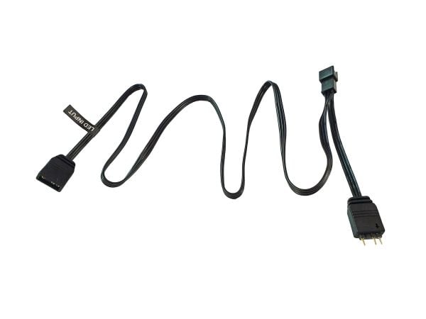 Phanteks PH-CB-DRGB3P_MB, 3-pin, 2 x Molex (3-pin), Rett, Rett, Sort, Hovedkort
