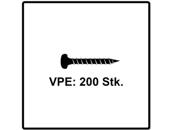 Fischer Power-Fast II 670436 Spånskivskruvar 5 mm 25 mm T-profil Stål Galvaniserad 200 st
