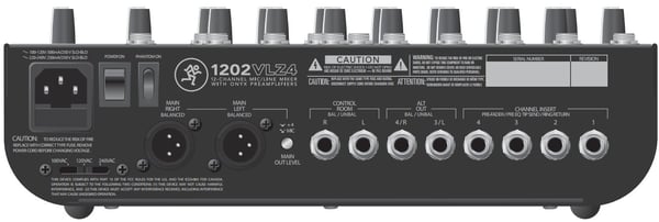 Mackie 1202VLZ4, 12 kanaler, 25 W