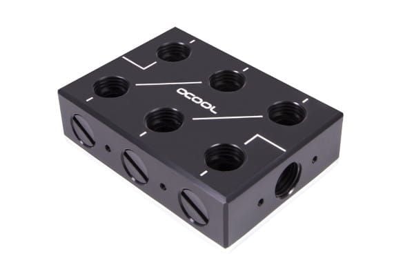 Alphacool 12994, Letkun välikappale, Asetaali, Kupari, Musta, 1/4", CE, FC, RoHS, 78 mm