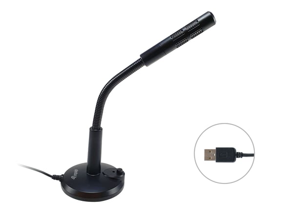 Equip 245340, Bordmikrofon, -47 dB, 100 - 16000 Hz, 2200 O, Koblet med ledninger (ikke trådløs), USB