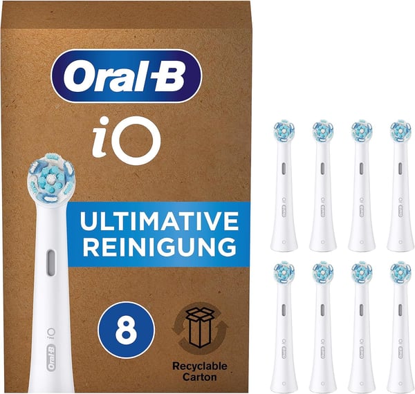 Oral-B iO -sarjan Ultimate Clean -hammasharjan päät - valkoinen - 8 kpl