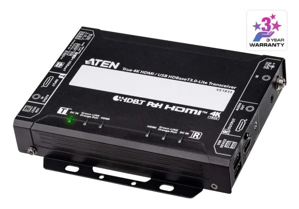 ATEN VE1833-AT-G AV-sändtagare 4096 x 2160 HDMI/USB HDBaseT 3.0 Lite