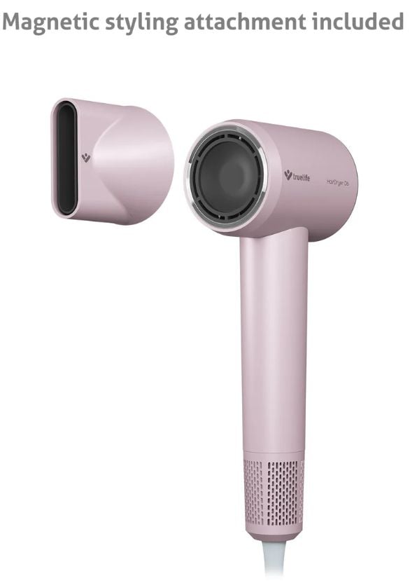 TrueLife HairDryer D6 hiustenkuivaaja 1600 W ionisaattorilla, roosa
