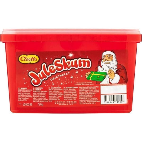 Juleskum Cloetta® 720g i plastbøtte