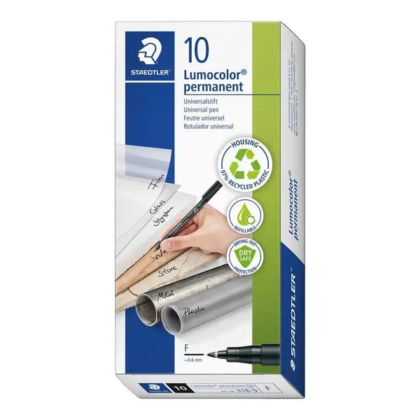 STAEDTLER Lumocolor 318 - Markør - permanent - grønn - 0.6 mm - fin