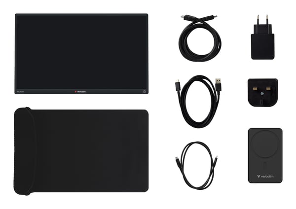 Verbatim - Light Series - LCD-skärm - 13.3" - bärbar - pekskärm - 1920 x 1200 WUXGA @ 60 Hz - IPS - 250 cd/m² - 1000:1 - 6 ms - HDMI, USB-C - högta...