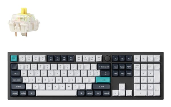 Keychron Q6 Max gamingtastatur mekanisk Gateron Jupiter QWERTY, svart