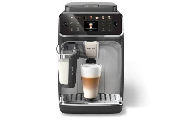 Philips Series 4400 EP4446 - Automatisk kaffemaskin med melkeskummer - 15 bar - svart / sølv