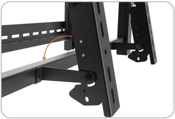 TECHly - Konsol - för videovägg - svart - skärmstorlek: 45"-70" - väggmonterbar