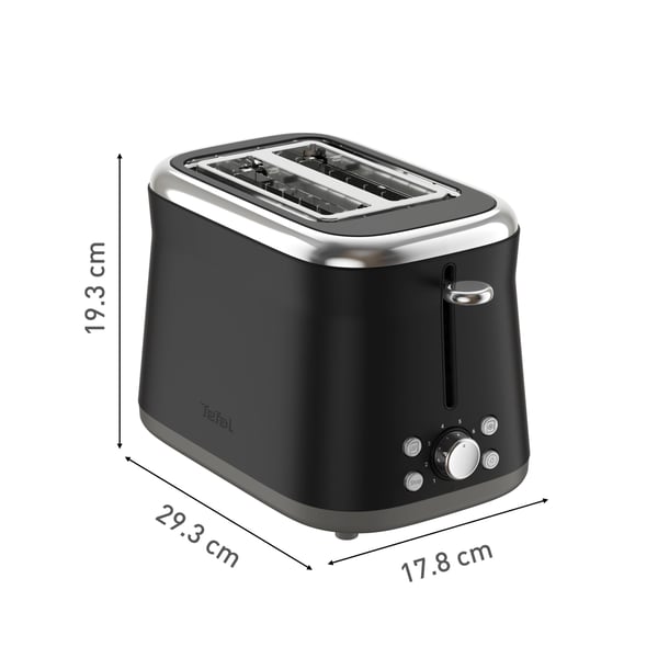Tefal Collection TT7208E0, 2 skivor, Svart, Knappar, Rotations-, 850 W, 220 - 240 V, 50 - 60 hz