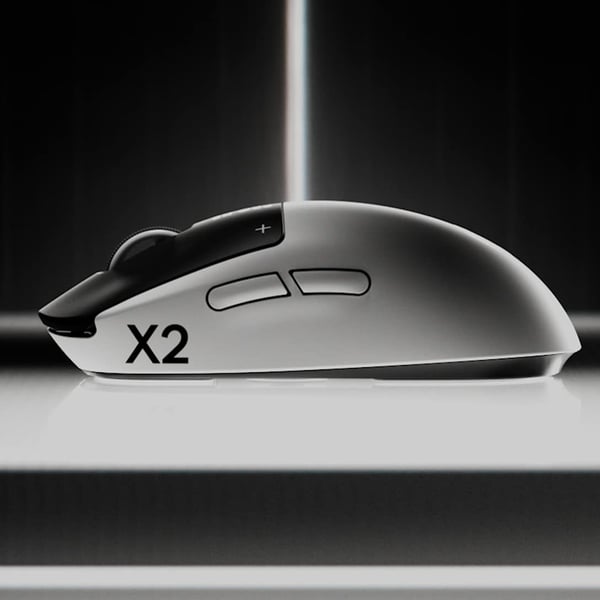 Logitech G PRO X2 SUPERSTRIKE - Mus - optisk - trådløs - 2.4 GHz - USB Logitech LIGHTSPEED-mottaker