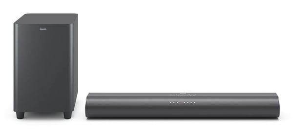 Philips TAB6100 soundbar 2.1-kanal 80 W Bluetooth, metallgrå