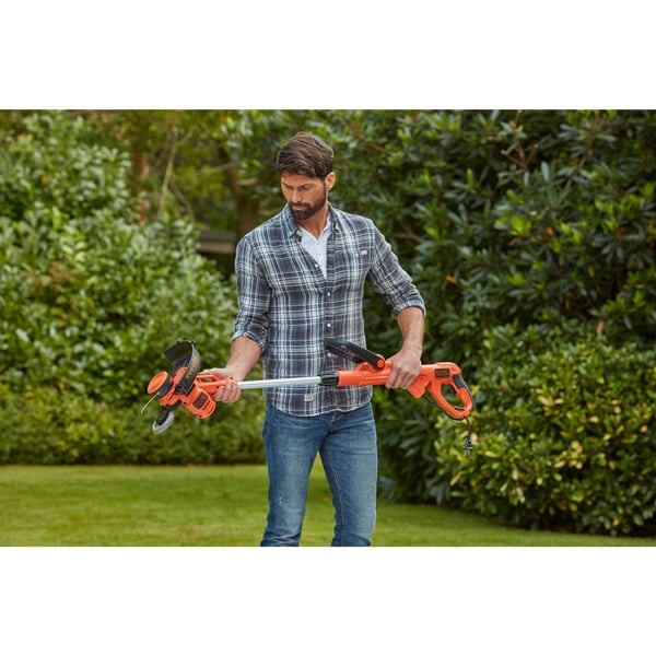 Black & Decker BESTA530CM-QS, Trådkutter, D-sløyfet håndgrep, 1,6 mm, 7500 RPM, Sort, Oransje, 30 cm