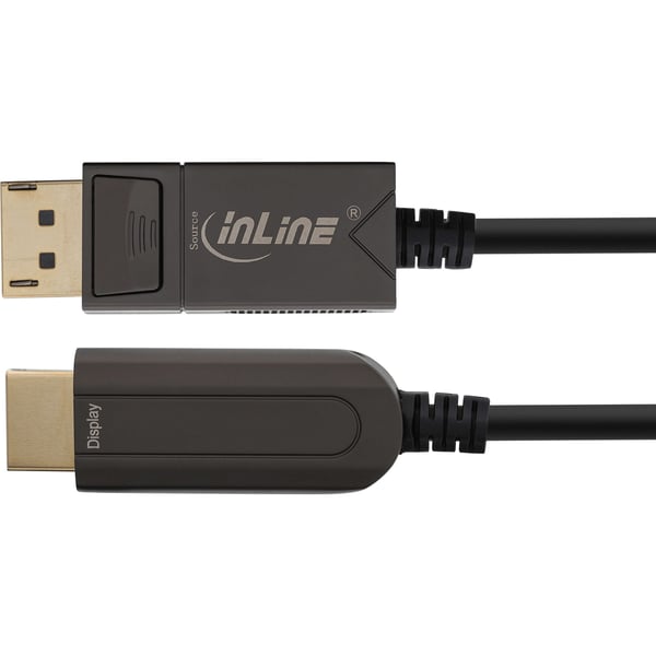 InLine 17180F, 50 m, DisplayPort, HDMI, Hankjønn, Hankjønn, Rett