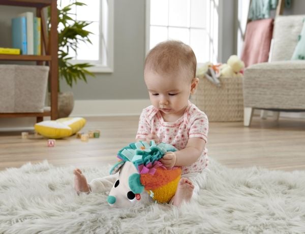 Fisher-Price Cuddle ‘n Snuggle Hedgehog -pehmolelu, vauvojen aistilelu, josta kuuluu heliseviä ja rapisevia ääniä, Lelueläimet, 0,25 vuosi/vuosia, ...