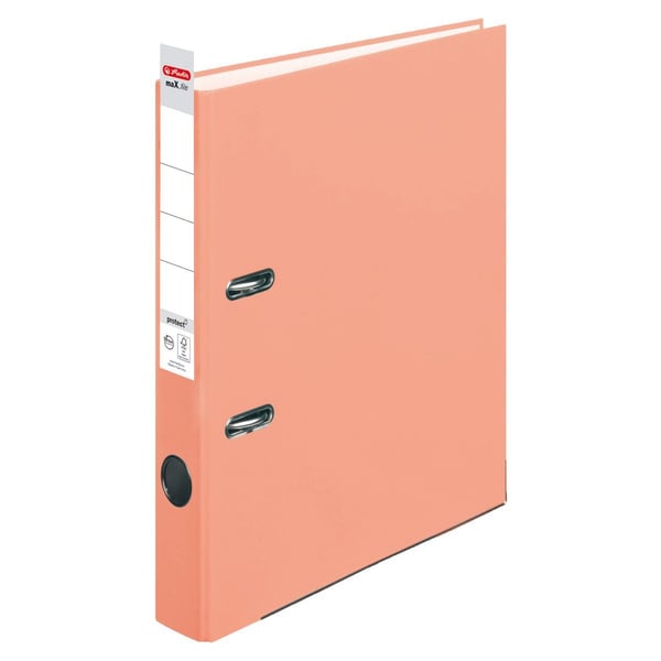 Herlitz maX.file, A4, D-ring, Oppbevaring, Polypropylen (PP), Oransje, Tyskland