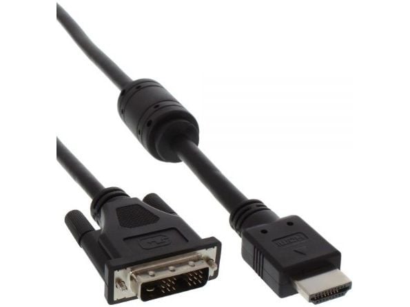 InLine 17664, 1,5 m, HDMI, DVI, Hankjønn, Hankjønn, 5 Gbit/s