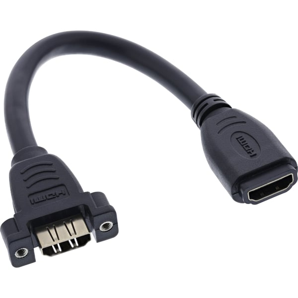 InLine 17600R, 0,2 m, HDMI Type A (Standard), HDMI Type A (Standard), Hunkjønn, Hunkjønn, Rett