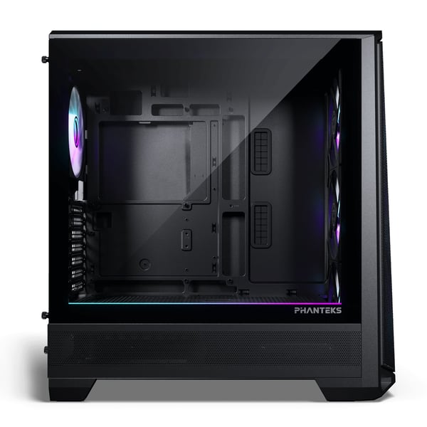 Phanteks Eclipse G400A - Mid tower spel - ATX - genomskinlig sidopanel (härdat glas) - ingen strömförsörjning (ATX) - svart satäng - USB/ljud