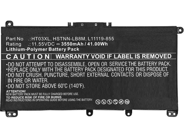 CoreParts - Batteri til bærbar PC (tilsvarer: HP L11119-855) - litiumpolymer - 3400 mAh - 39 Wh - for HP 250 G7, 255 G7; Laptop 17; Pavilion Laptop 15