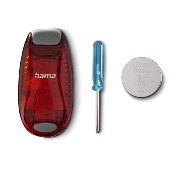 Hama SL-DUO, Grå, Rød, Plast, LED, Rød, Fixed light, Blinkende lys, Unisex