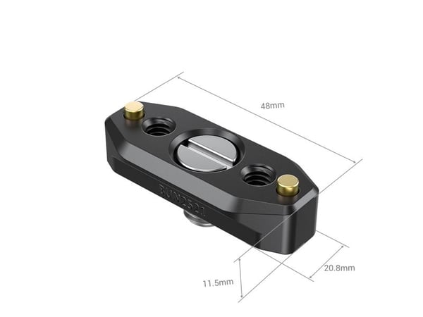 SmallRig BUN2521B, Skinne, Lajittelu, Alumiini, 3/8", 20,8 mm, 48 mm